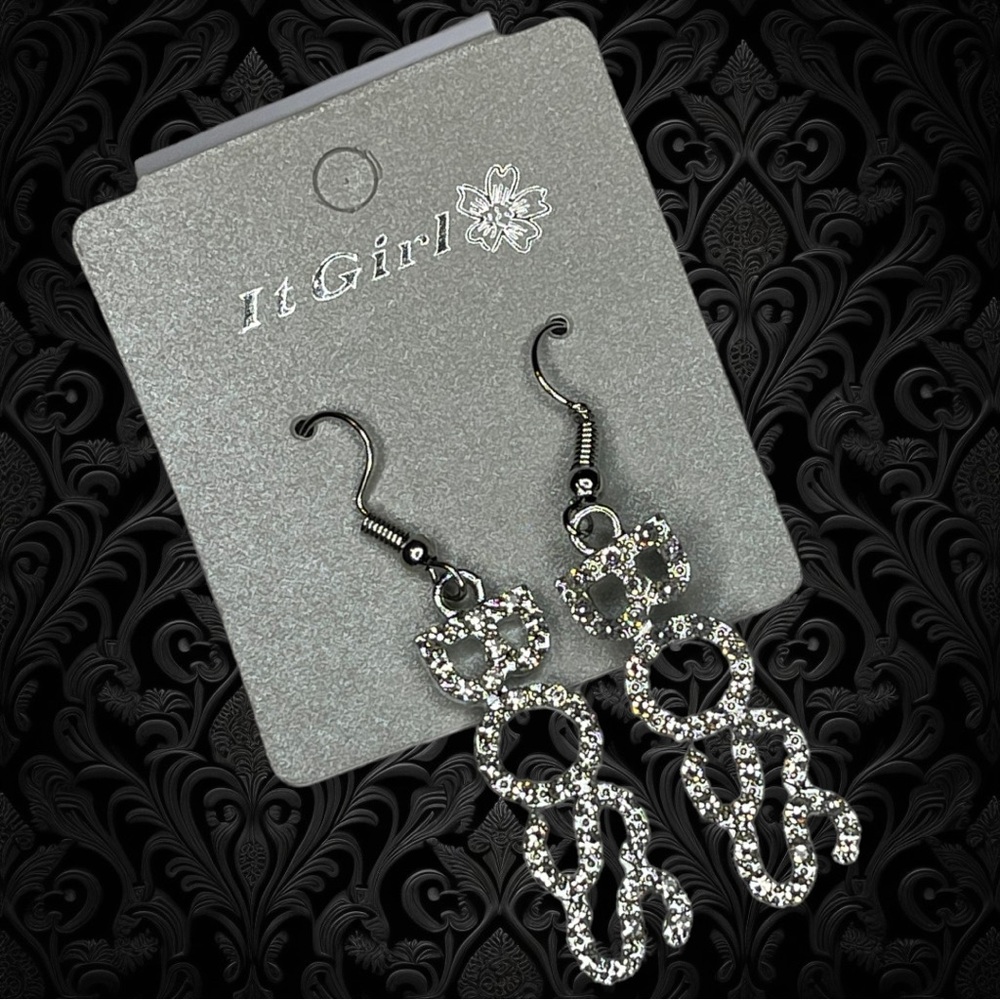 It Girl “Boss” CZ Dangle Earrings